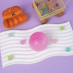 Pawtoto Pink Rice Ball Stress Relief Toys Squishy Stressball