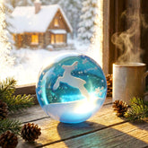Pawtoto Winter Reindeer Snow Globe Squishy Toy Handmade Food Grade Silicon Creamy Clay Feel Soft Quick Rebound