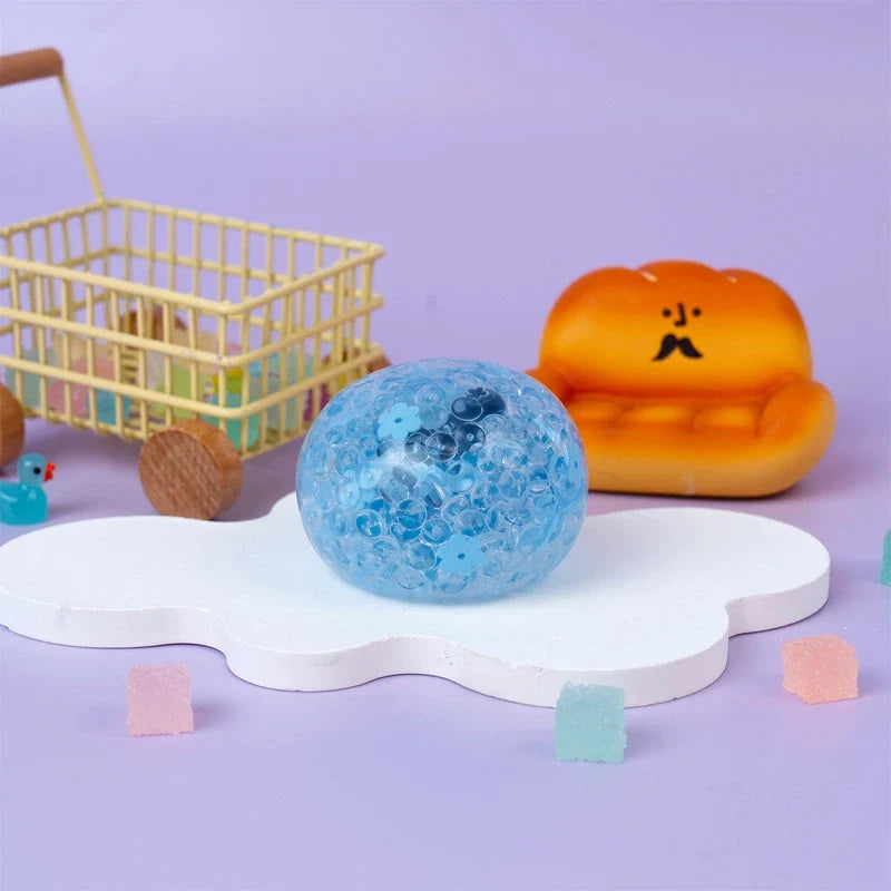 Pawtoto Blueberry Flower Mist Ball Squishy Toy Handmade  Creamy Clay Feel Soft Quick Rebound