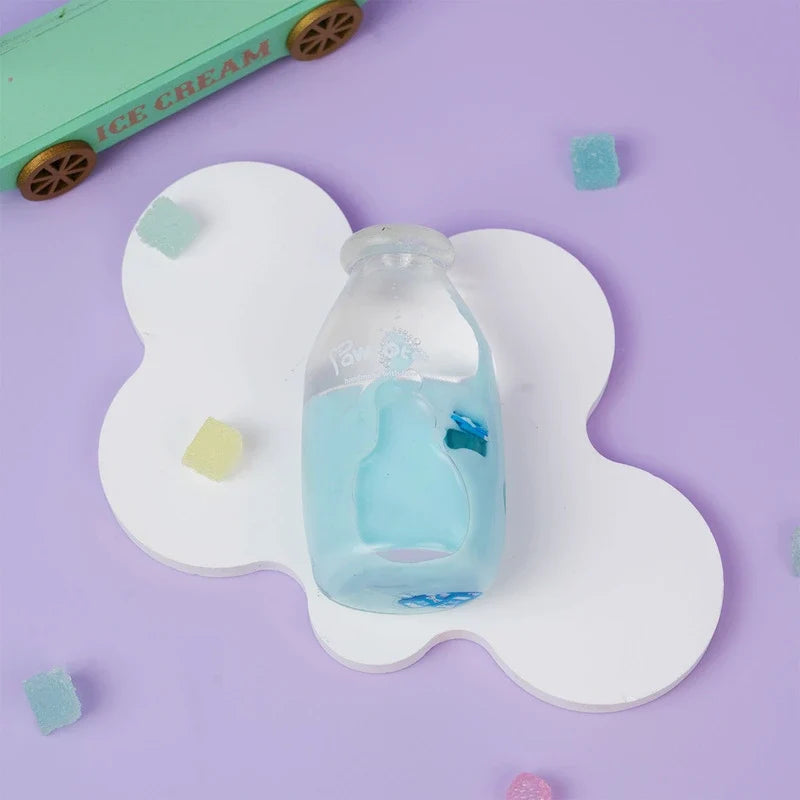 Pawtoto Liquid Glitter Bottle Squishy Toy Handmade Food Grade Silicon Creamy Clay Feel Soft Quick Rebound