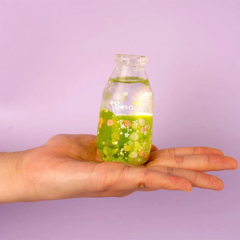 Pawtoto Liquid Glitter Bottle Squishy Toy Handmade Food Grade Silicon Creamy Clay Feel Soft Quick Rebound
