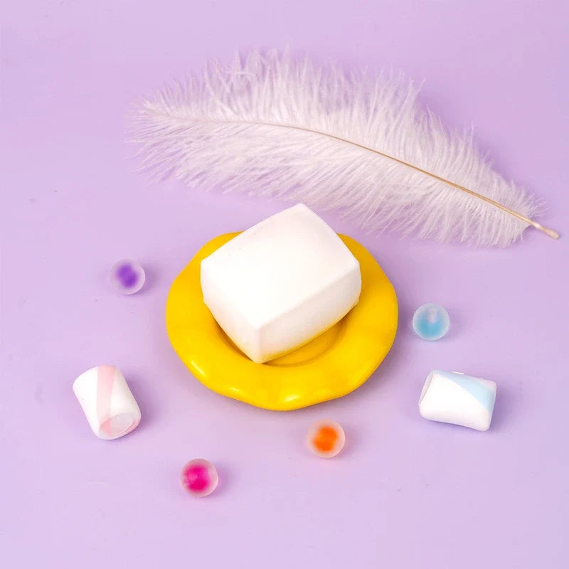 Pawtoto Realistic Tofu Cube White Stress Relief Toys Squishy Stressball