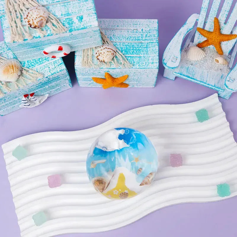 Pawtoto Beach Bliss Squishy Toy Handmade Food Grade Silicon Water Feel Firm Medium Rebound
