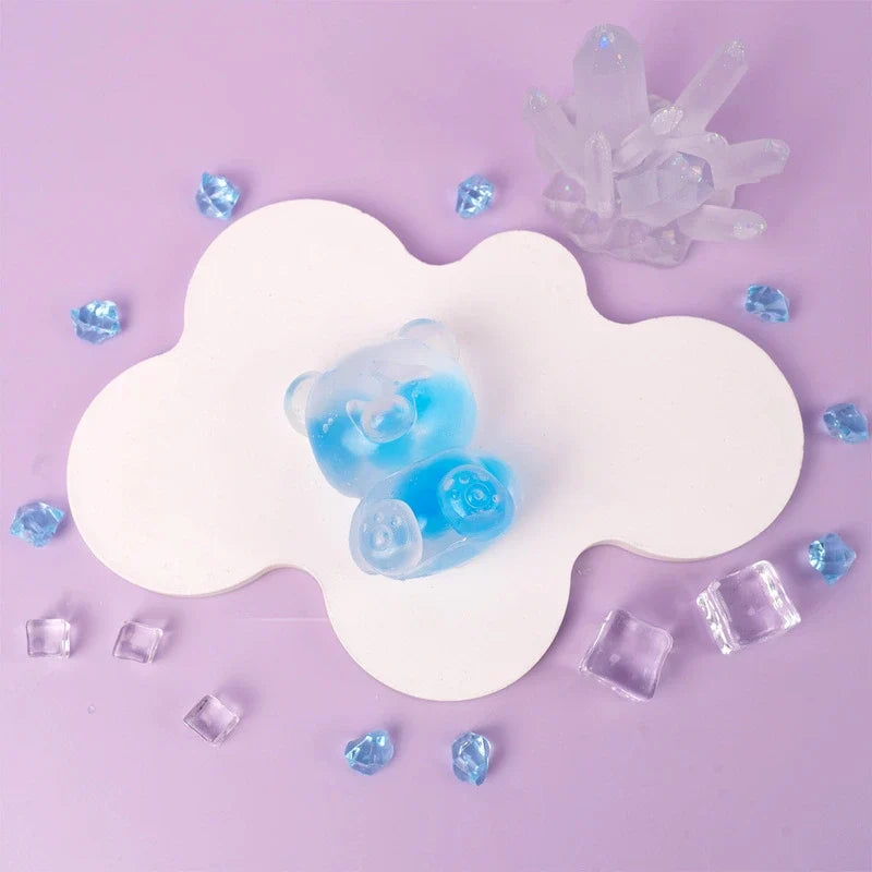 Pawtoto Little Bear Bobo Ball Blue Squishy Toy Handmade Food Grade Silicon Creamy Clay Feel Soft Quick Rebound