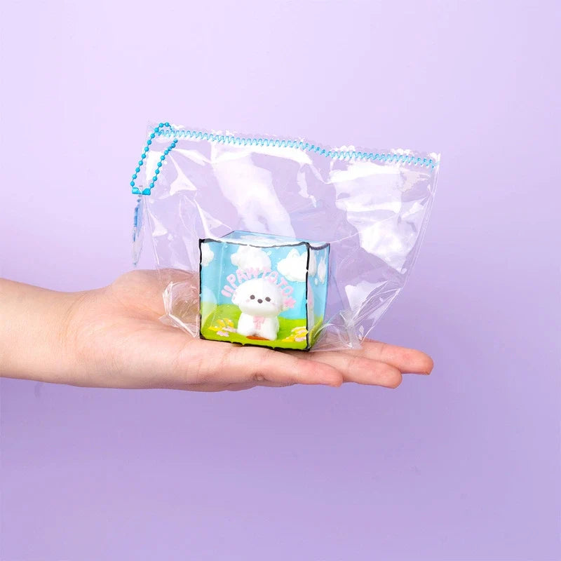 Pawtoto Outline Puppy Scenery Squishy Toy Handmade Food Grade Silicon Creamy Clay Feel Soft Quick Rebound