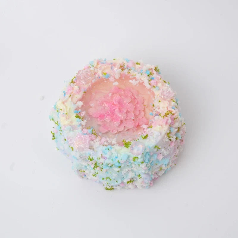 Pawtoto Floral Words: Crystal Romance Wishing Pool Squishy Toy Handmade Food Grade Silicon Creamy Clay Feel Soft Quick Rebound