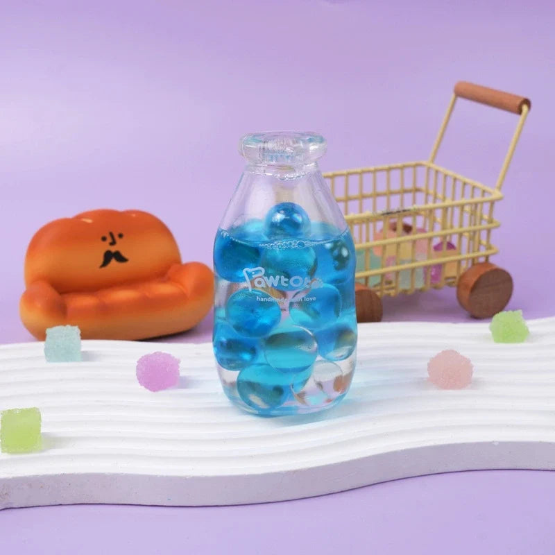 Pawtoto Liquid Glitter Bottle Squishy Toy Handmade Food Grade Silicon Creamy Clay Feel Soft Quick Rebound