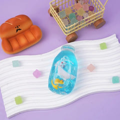 Pawtoto Liquid Glitter Bottle Squishy Toy Handmade Food Grade Silicon Creamy Clay Feel Soft Quick Rebound