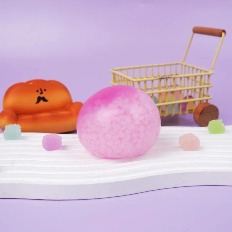 Pawtoto Pink Rice Ball Stress Relief Toys Squishy Stressball