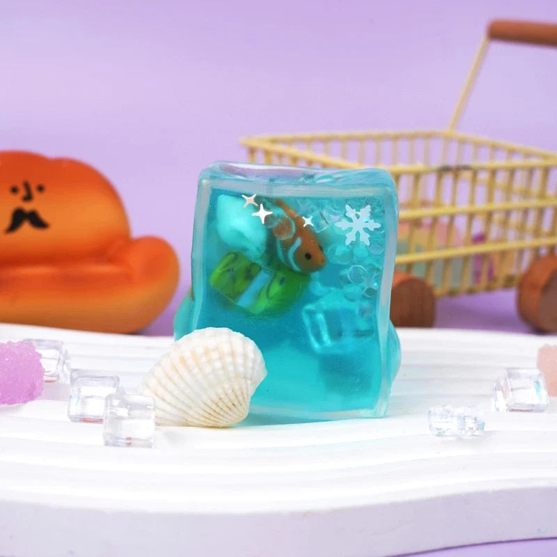 Pawtoto Arctic Square Bubble Ball Squishy Toy Handmade  Creamy Clay Feel Soft Quick Rebound
