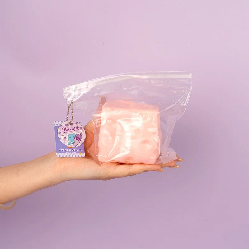 Pawtoto Big Cheese Squishy Toy Handmade Food Grade Silicon Creamy Clay Feel Soft Quick Rebound