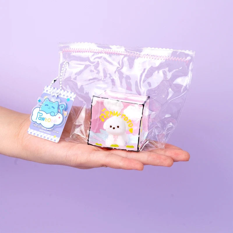 Pawtoto Outline Puppy Scenery Squishy Toy Handmade Food Grade Silicon Creamy Clay Feel Soft Quick Rebound