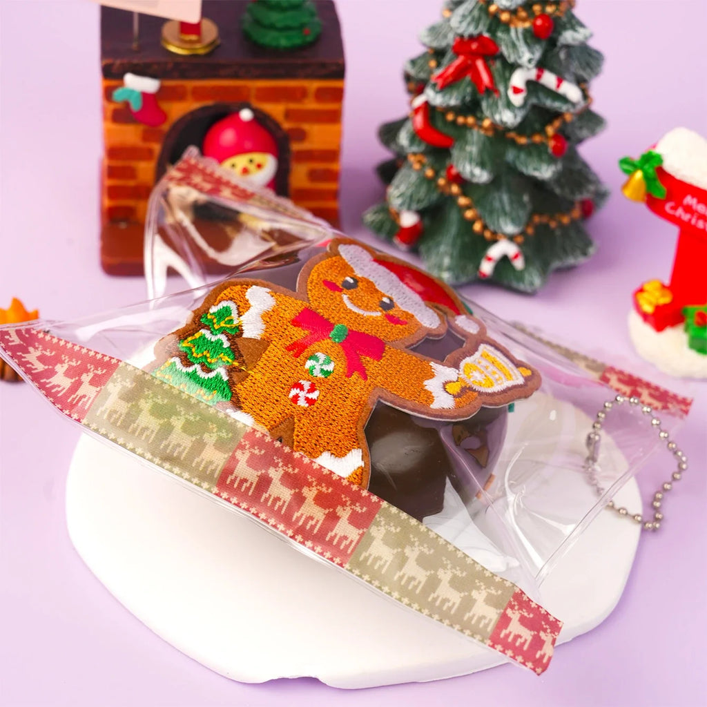 Pawtoto Christmas Chocolate Ball (Ringing Bell Gingerbread Man) Stress Relief Toys Squishy Stressball