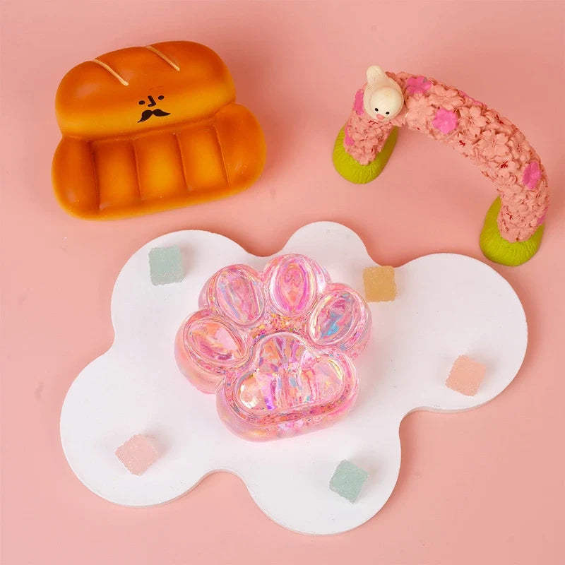 Pawtoto Aurora Cat Paw Series Squishy Toy Handmade Food Grade Silicon Creamy Clay Feel Soft Quick Rebound