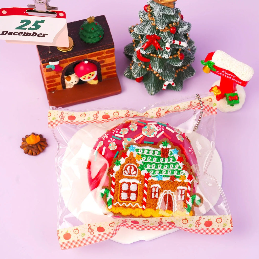Pawtoto Christmas Red Water Ball (Gingerbread House Charm) Stress Relief Toys Squishy Stressball