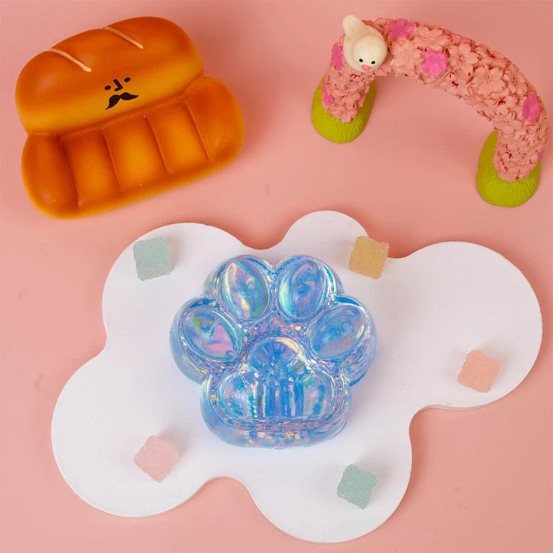 Pawtoto Aurora Cat Paw Series Squishy Toy Handmade Food Grade Silicon Creamy Clay Feel Soft Quick Rebound