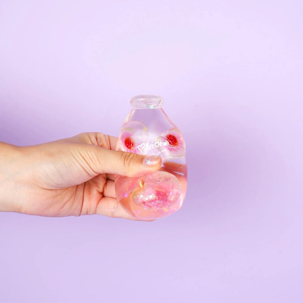 Pawtoto Jelly Glass Bottle Sensory Toy, Stress Relief Toy, Fidget Toy, Creative Activity Gift for Teens & Adults