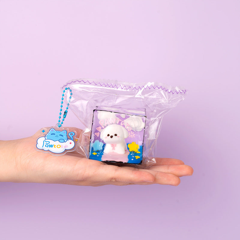 Pawtoto Outline Puppy Scenery Squishy Toy Handmade Food Grade Silicon Creamy Clay Feel Soft Quick Rebound