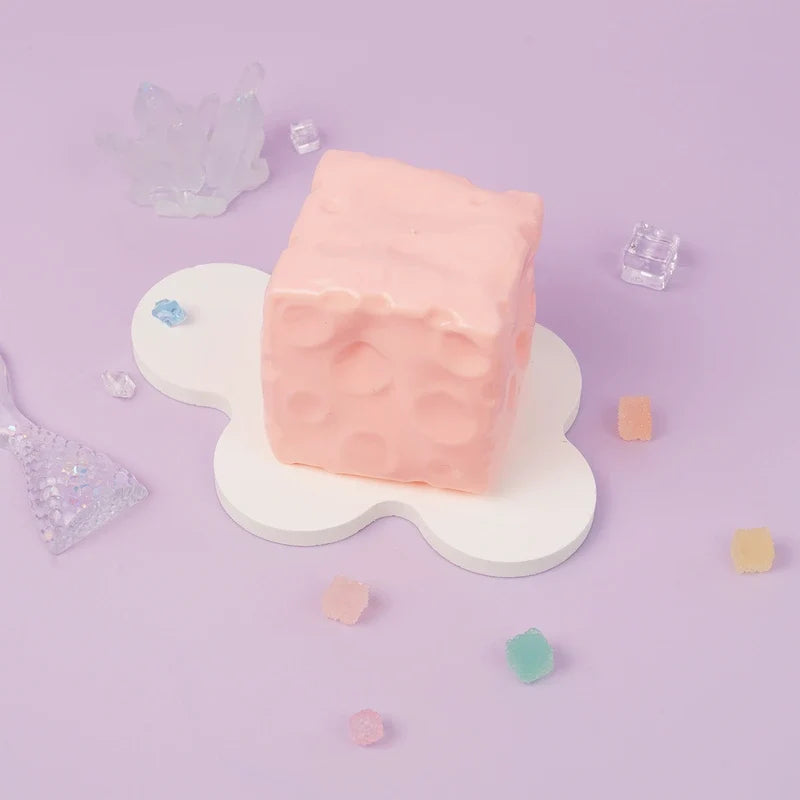 Pawtoto Big Cheese Squishy Toy Handmade Food Grade Silicon Creamy Clay Feel Soft Quick Rebound