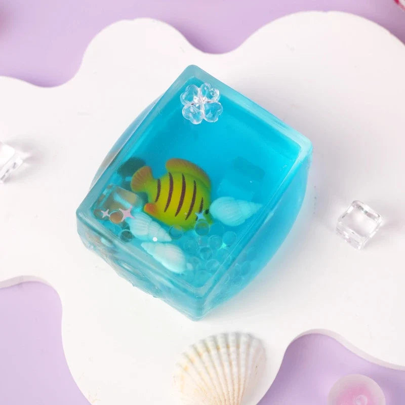 Pawtoto Arctic Square Bubble Ball Squishy Toy Handmade  Creamy Clay Feel Soft Quick Rebound
