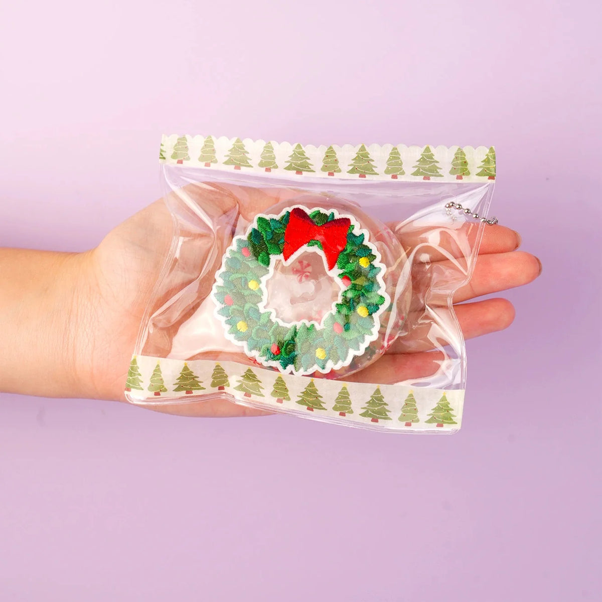 Pawtoto Christmas Clear Sphere (Wreath Charm) Stress Relief Toys Squishy Stressball
