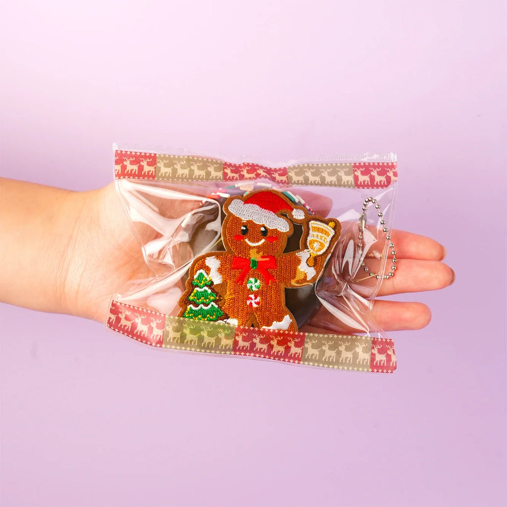 Pawtoto Christmas Chocolate Ball (Ringing Bell Gingerbread Man) Stress Relief Toys Squishy Stressball