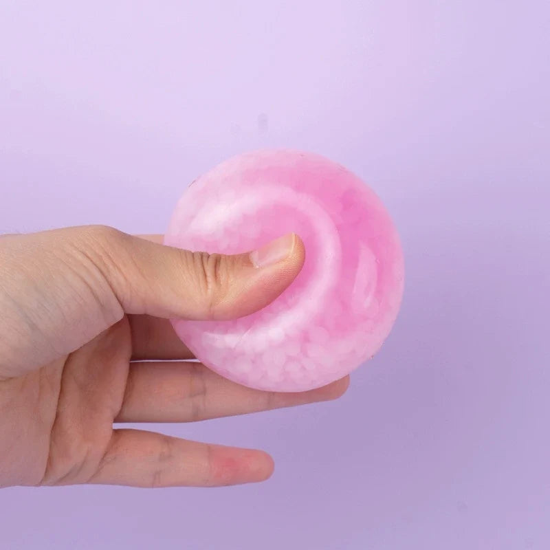 Pawtoto Pink Rice Ball Stress Relief Toys Squishy Stressball