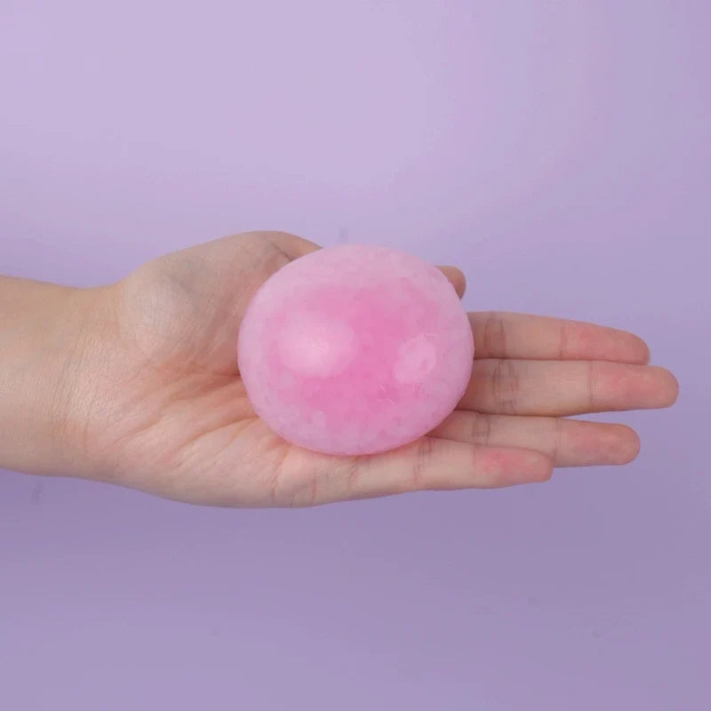 Pawtoto Pink Rice Ball Stress Relief Toys Squishy Stressball