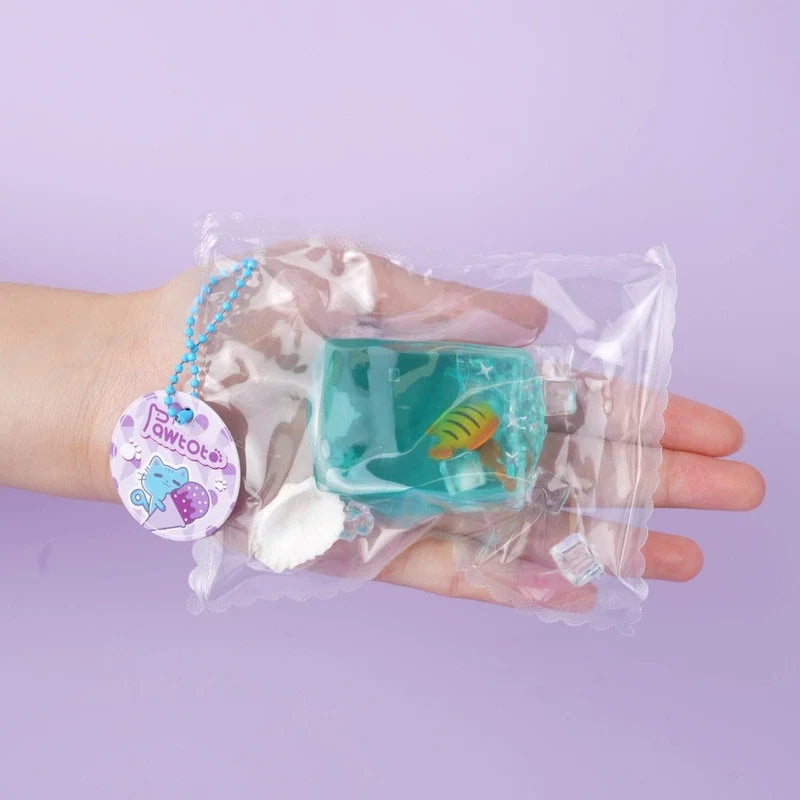 Pawtoto Arctic Square Bubble Ball Squishy Toy Handmade  Creamy Clay Feel Soft Quick Rebound
