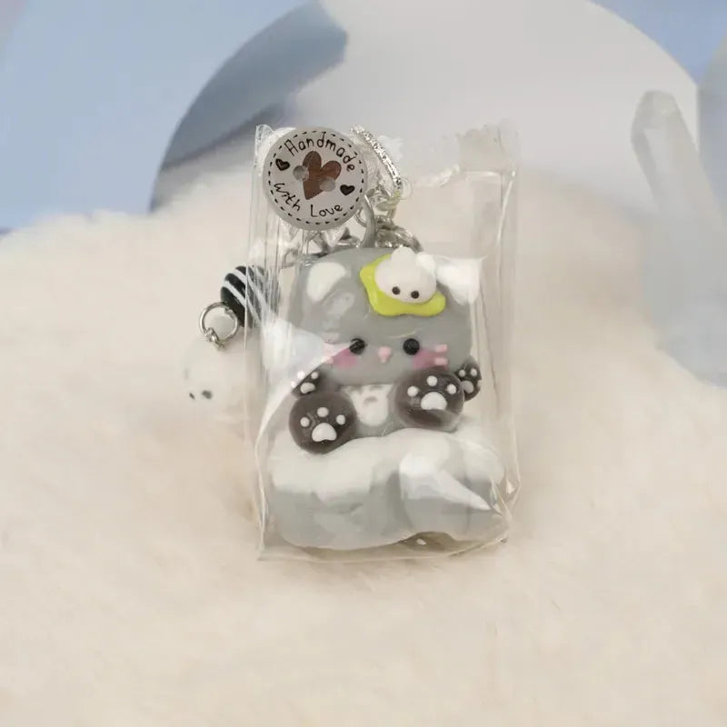 Pawtoto Mini Cutie Cat Charm Food Grade Silicon Creamy Clay Feel Soft Quick Rebound