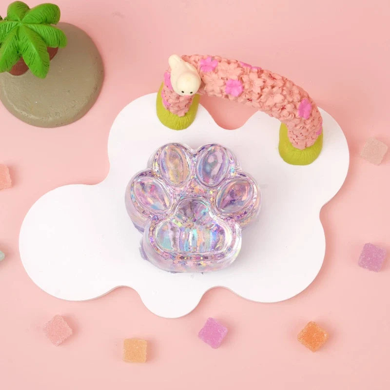 Pawtoto Aurora Cat Paw Series Squishy Toy Handmade Food Grade Silicon Creamy Clay Feel Soft Quick Rebound