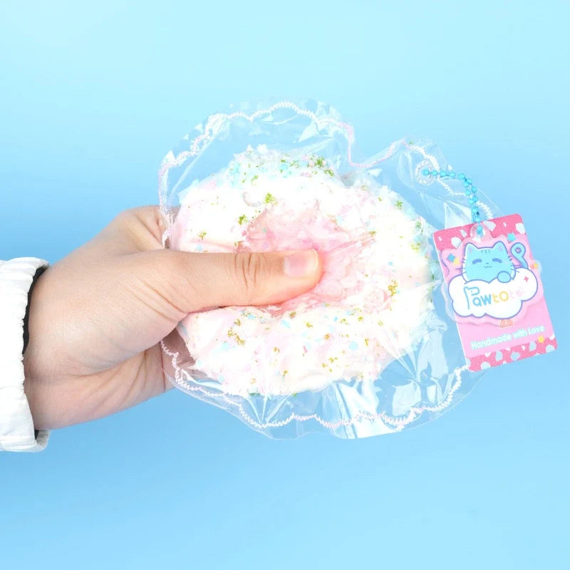 Pawtoto Floral Words: Crystal Romance Wishing Pool Squishy Toy Handmade Food Grade Silicon Creamy Clay Feel Soft Quick Rebound