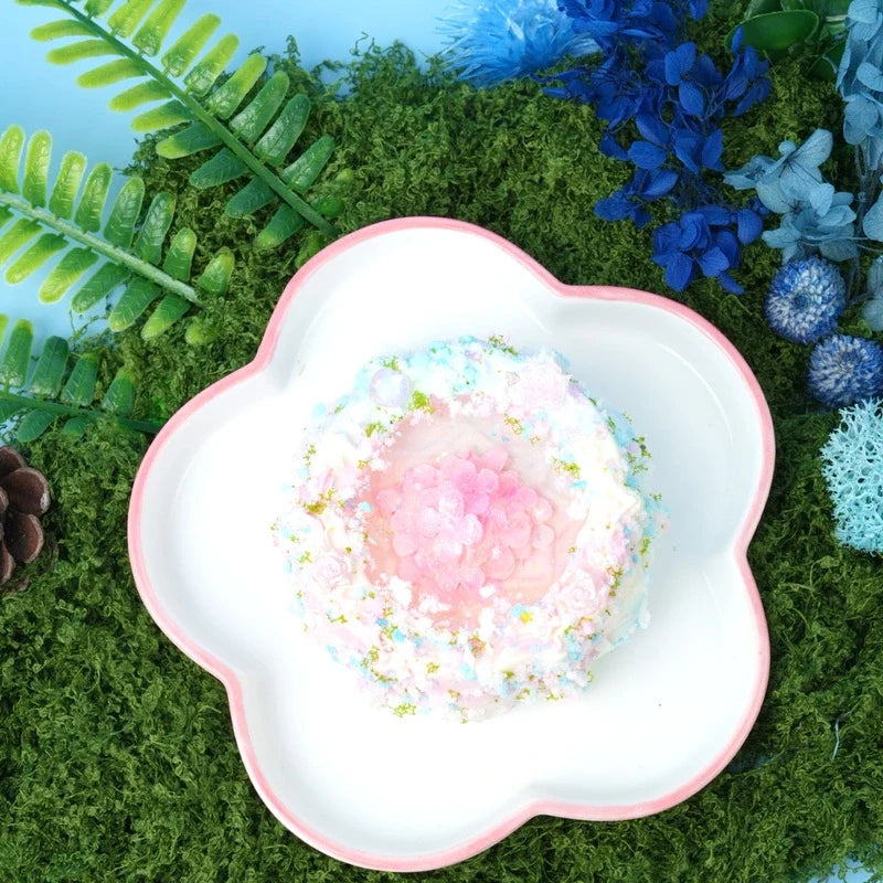 Pawtoto Floral Words: Crystal Romance Wishing Pool Squishy Toy Handmade Food Grade Silicon Creamy Clay Feel Soft Quick Rebound