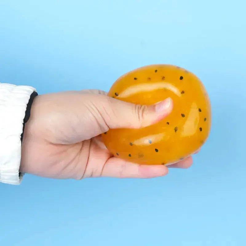 Pawtoto Passion Fruit Ball Squishy Toy Handmade Food Grade Silicon Creamy Clay Feel Soft Quick Rebound