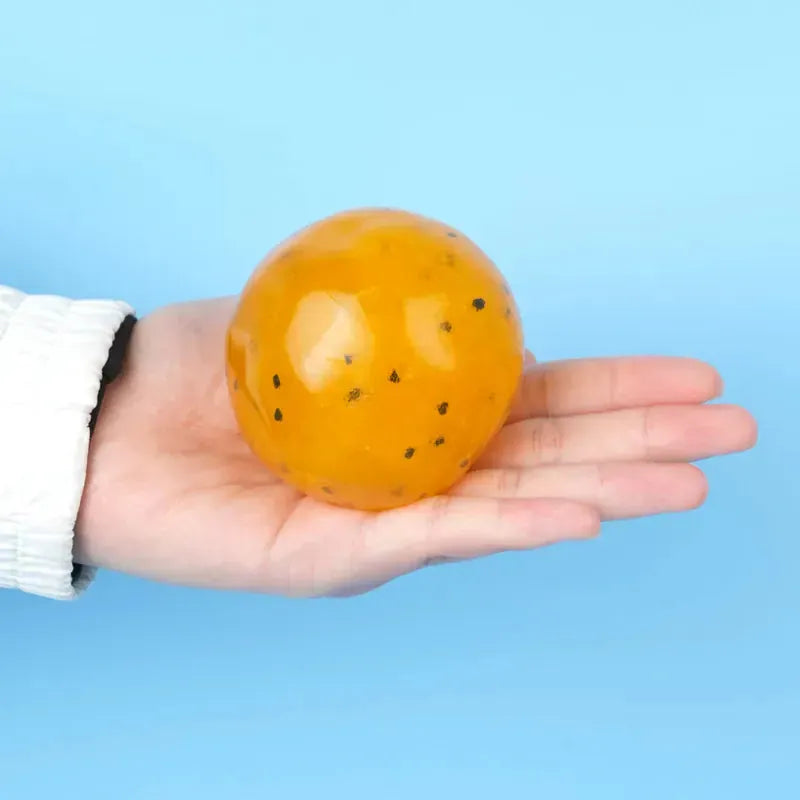 Pawtoto Passion Fruit Ball Squishy Toy Handmade Food Grade Silicon Creamy Clay Feel Soft Quick Rebound