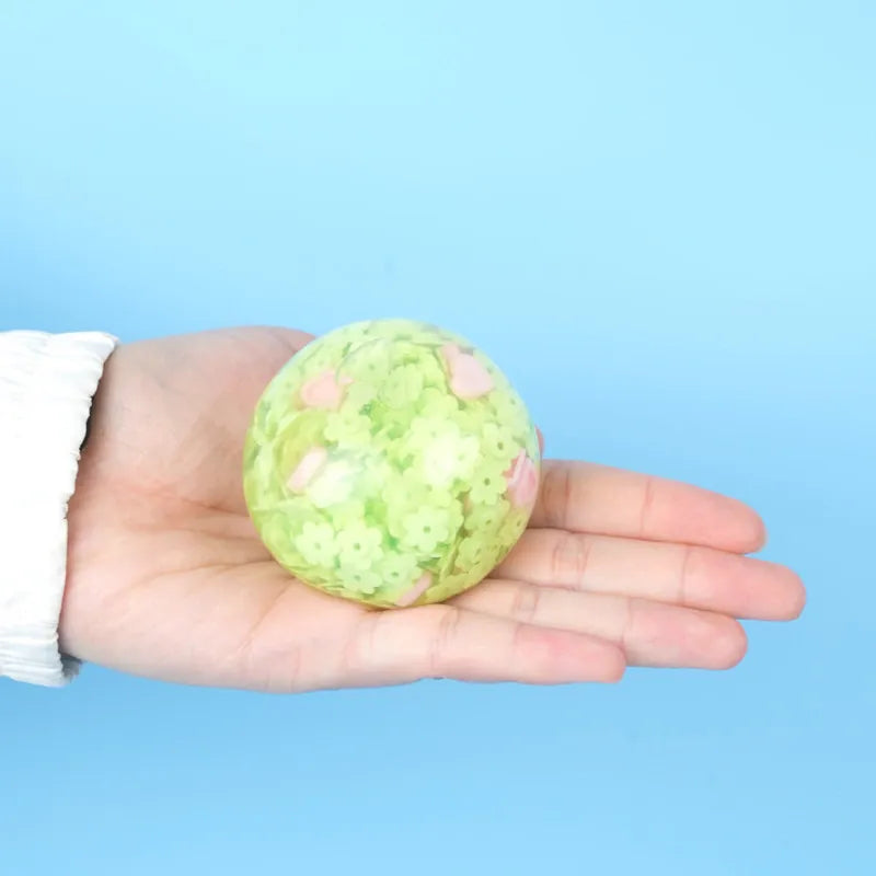 Pawtoto Spring Bloom Ball Squishy Toy Handmade Food Grade Silicon Creamy Clay Feel Soft Quick Rebound