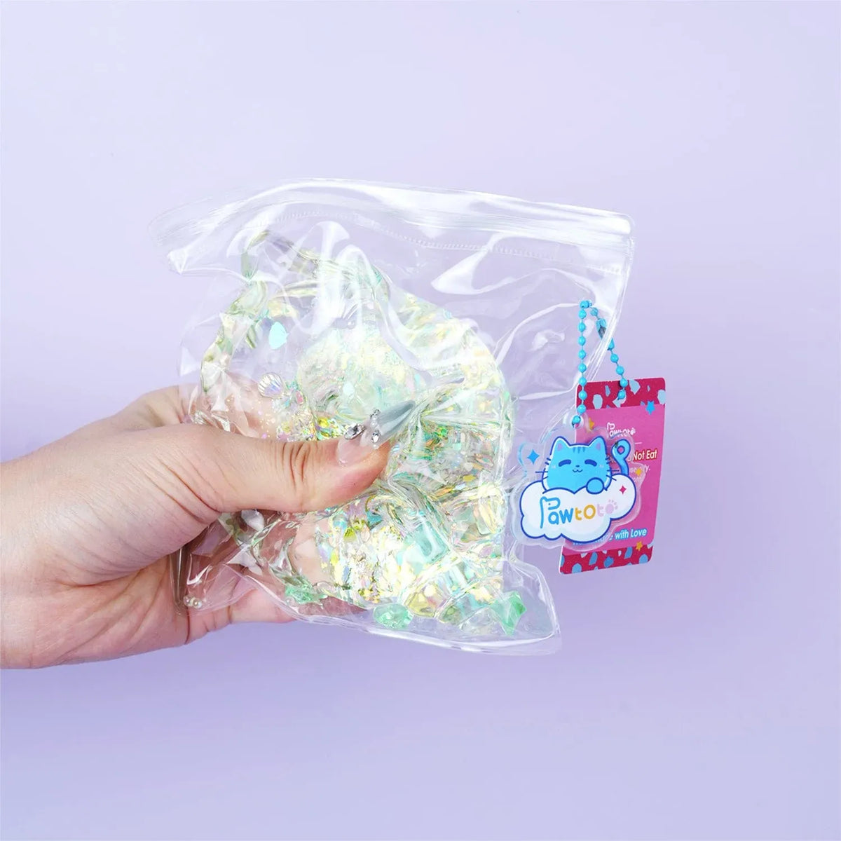 Pawtoto Clear Seashell Squishy Toy Handmade Food Grade Silicon Water Feel Medium Firm Quick Rebound