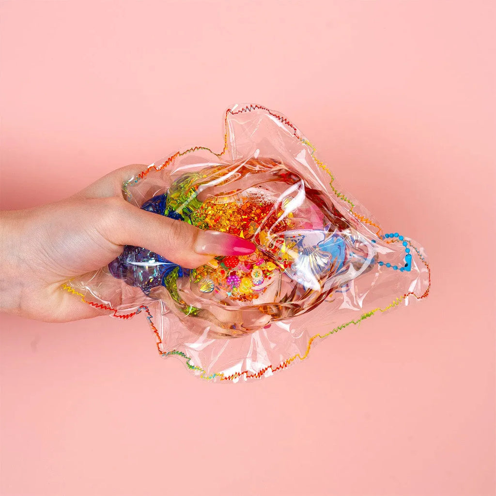 Pawtoto Clear Seashell Squishy Toy Handmade Food Grade Silicon Water Feel Medium Firm Quick Rebound