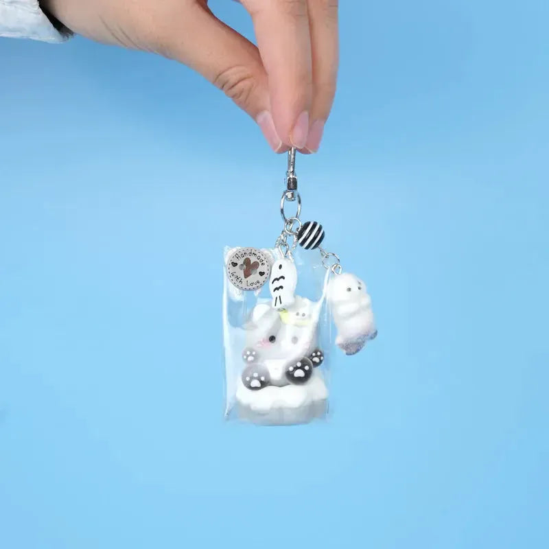 Pawtoto Mini Cutie Cat Charm Food Grade Silicon Creamy Clay Feel Soft Quick Rebound