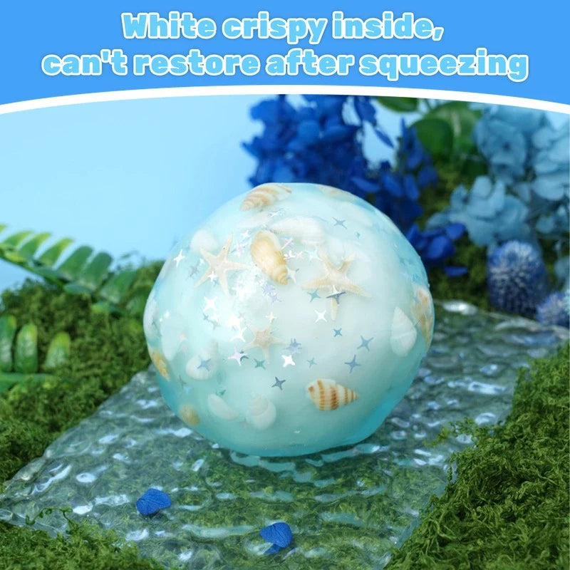 Pawtoto Pelagic Glacier Ball (Fragile & Short-lived) Squishy Toy Handmade Food Grade Silicon Creamy Clay Feel Soft Quick Rebound