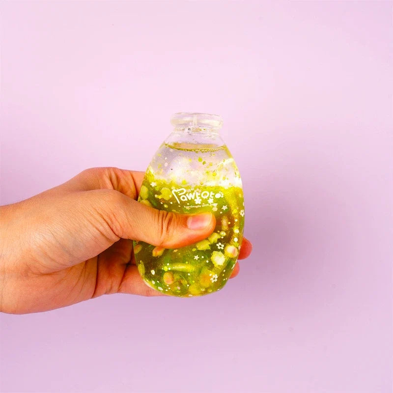 Pawtoto Liquid Glitter Bottle Squishy Toy Handmade Food Grade Silicon Creamy Clay Feel Soft Quick Rebound