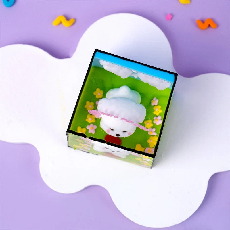 Pawtoto Outline Puppy Scenery Squishy Toy Handmade Food Grade Silicon Creamy Clay Feel Soft Quick Rebound