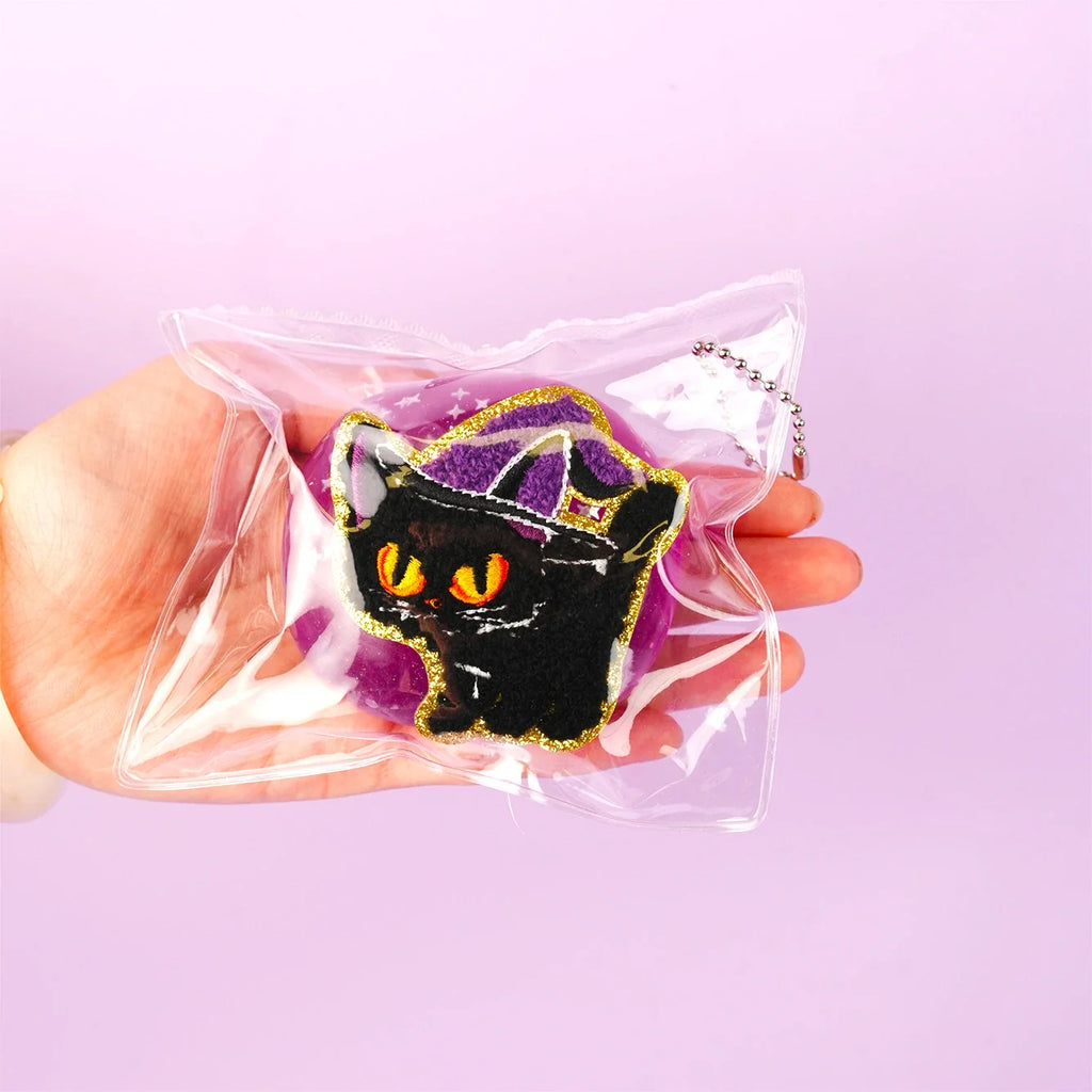 Pawtoto Halloween Purple Ball (Black Cat Charm) Stress Relief Toys Squishy Stressball