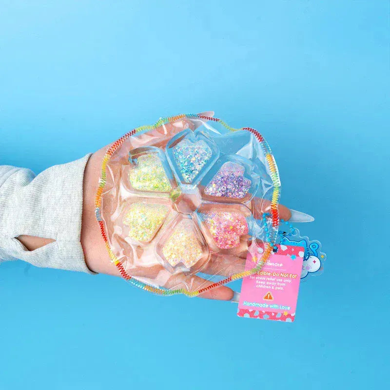 Pawtoto Six-Color Clear Sand Kaleidoscope Squishy Toy Handmade Food Grade Silicon Creamy Clay Feel Soft Quick Rebound