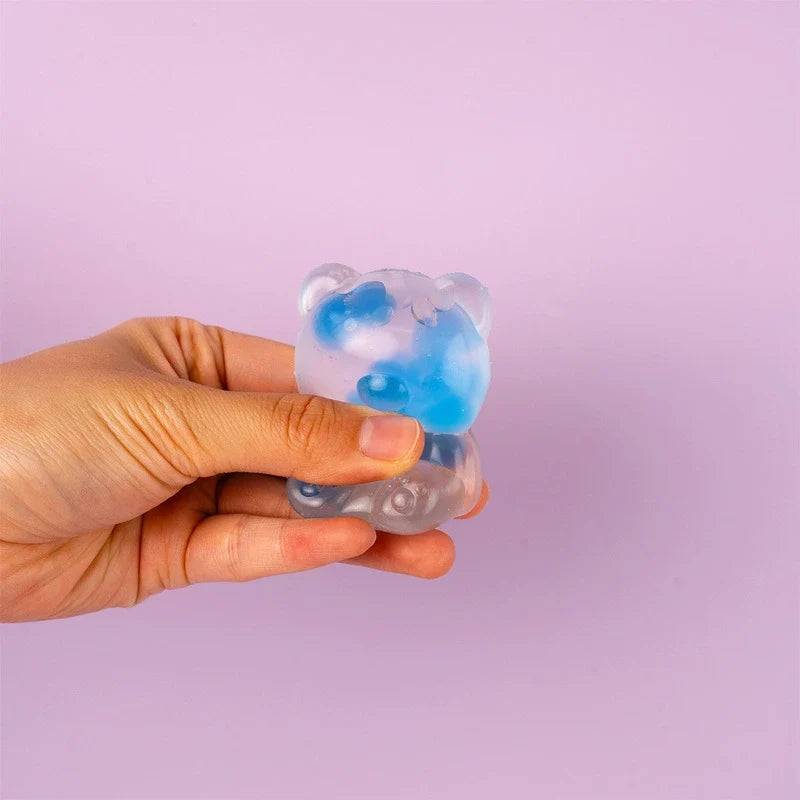 Pawtoto Little Bear Bobo Ball Blue Squishy Toy Handmade Food Grade Silicon Creamy Clay Feel Soft Quick Rebound