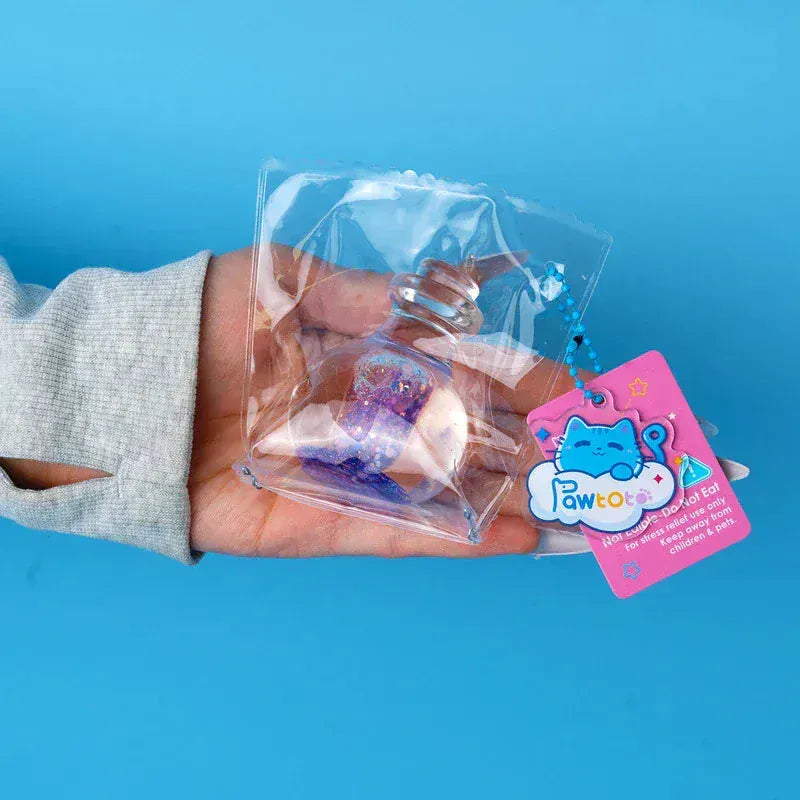 Pawtoto Aurora Clear Wishing Bottle Squishy Toy Handmade Food Grade Silicon Creamy Clay Feel Soft Quick Rebound