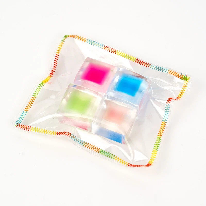 Pawtoto Four-Cube Ice: Pastel Pop Squishy Toy Handmade Food Grade Silicon Creamy Clay Feel Soft Quick Rebound
