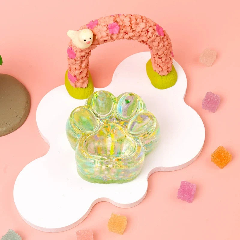 Pawtoto Aurora Cat Paw Series Squishy Toy Handmade Food Grade Silicon Creamy Clay Feel Soft Quick Rebound