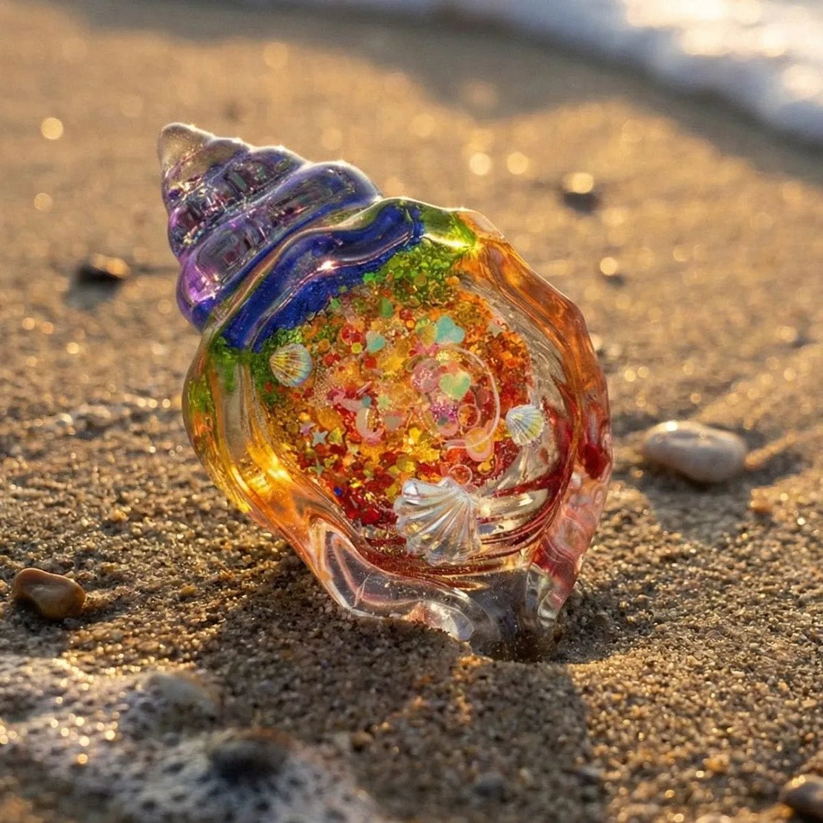 Pawtoto Clear Seashell Squishy Toy Handmade Food Grade Silicon Water Feel Medium Firm Quick Rebound