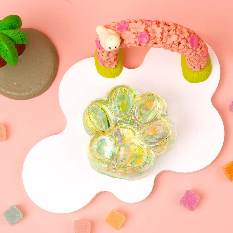 Pawtoto Aurora Cat Paw Series Squishy Toy Handmade Food Grade Silicon Creamy Clay Feel Soft Quick Rebound